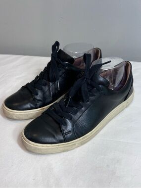 Frye Ivy black leather lace up sneakers size 8
